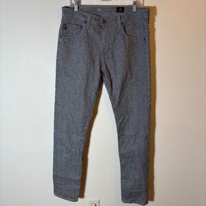 AG Adriano Goldschmied Tellis Modern Slim Pants 34x34 Gray Herringbone